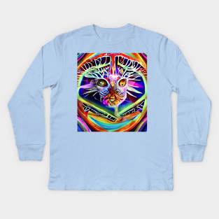 Self-Transforming Alien - Trippy Psychedelic Art Kids Long Sleeve T-Shirt